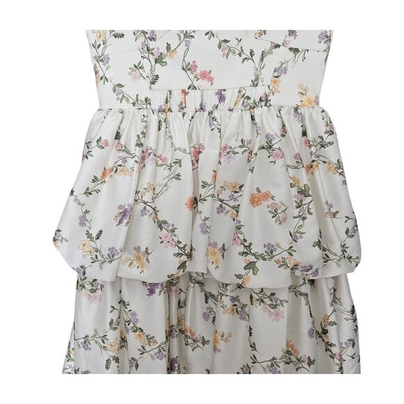 Women's - Antonio Melani Sabine Floral Sweetheart Neck Sleeveless Dress, Size 4 - Picture 6 of 12